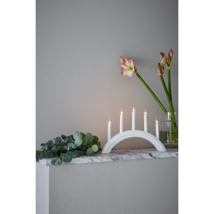 Markslöjd 705952 - Julljusstake AVENTO 5xE10/3W/230V vit