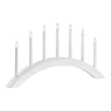 Markslöjd 705953 - Julljusstake AVENTO 7xE10/3W/230V vit