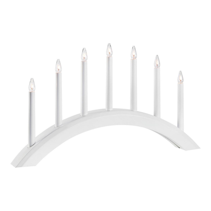 Markslöjd 705953 - Julljusstake AVENTO 7xE10/3W/230V vit