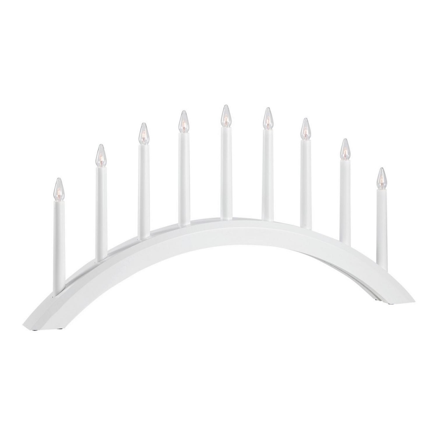 Markslöjd 705954 - Julljusstake AVENTO 9xE10/3W/230V vit