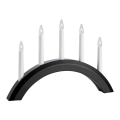 Markslöjd 705955 - Julljusstake AVENTO 5xE10/3W/230V svart