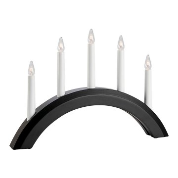 Markslöjd 705955 - Julljusstake AVENTO 5xE10/3W/230V svart