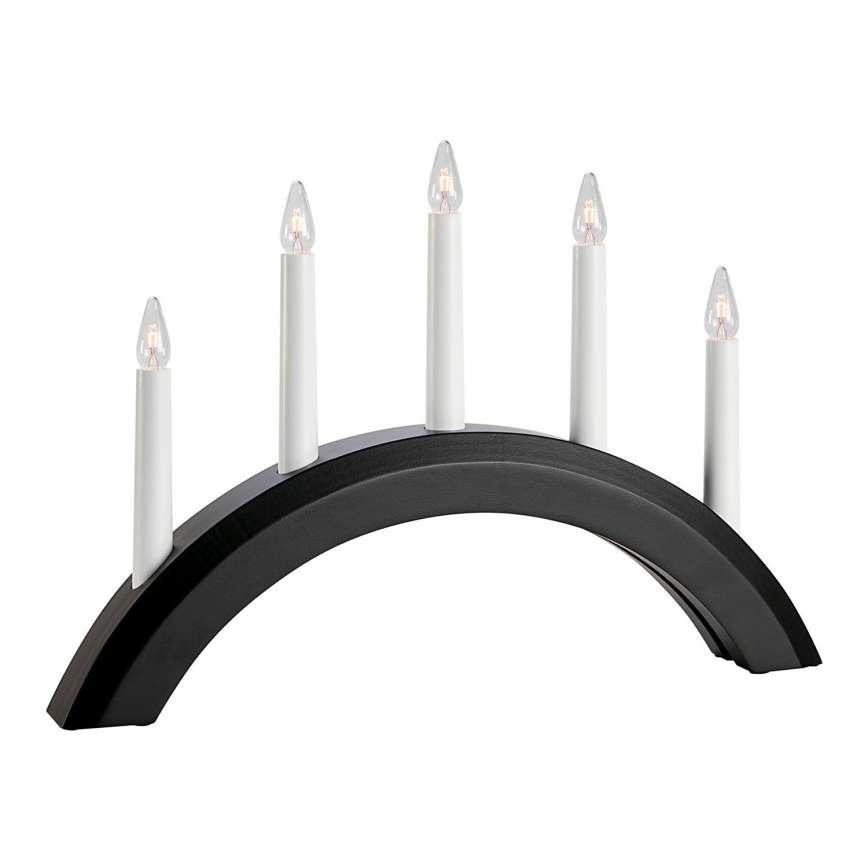 Markslöjd 705955 - Julljusstake AVENTO 5xE10/3W/230V svart