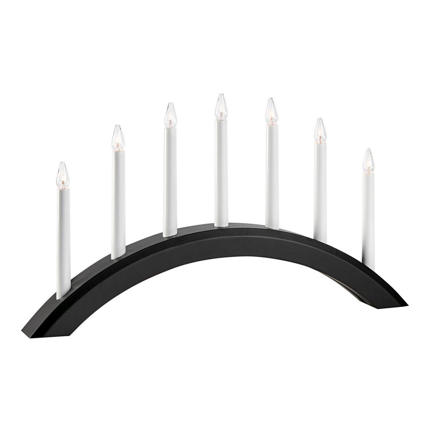 Markslöjd 705956 - Julljusstake AVENTO 7xE10/3W/230V svart