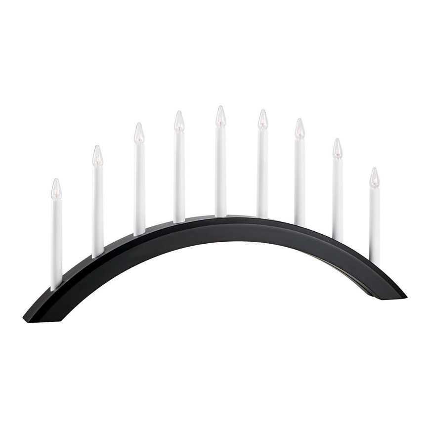 Markslöjd 705957 - Julljusstake AVENTO 9xE10/3W/230V svart
