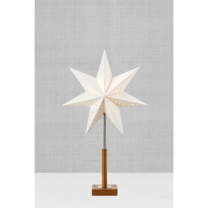 Markslöjd 706041 - Juldekoration SOLVALLA 1xE14/25W/230V 35 cm vit/ek