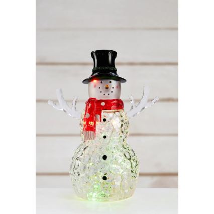 Markslöjd 706044 - LED juldekoration FRANS LED/0,06W/3xAAA snögubbe