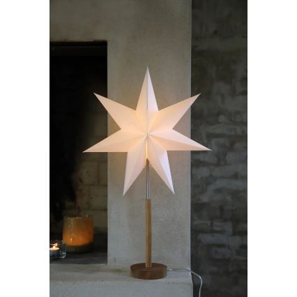 Markslöjd 706213 - Juldekoration SPERANZA 1xE14/6W/230V Ø 45 cm, furu/krämvit