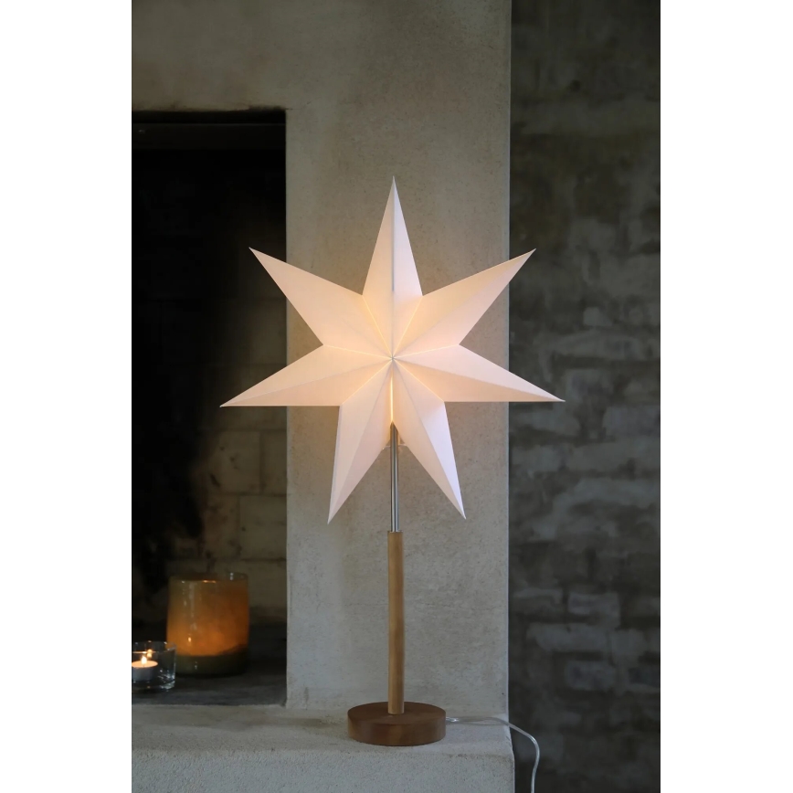 Markslöjd 706213 - Juldekoration SPERANZA 1xE14/6W/230V Ø 45 cm, furu/krämvit