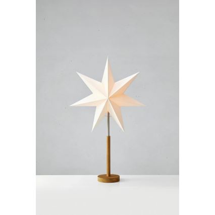 Markslöjd 706213 - Juldekoration SPERANZA 1xE14/6W/230V Ø 45 cm, furu/krämvit