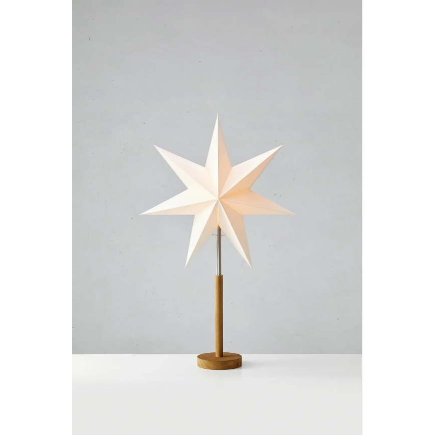 Markslöjd 706213 - Juldekoration SPERANZA 1xE14/6W/230V Ø 45 cm, furu/krämvit
