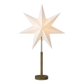 Markslöjd 706214 - Juldekoration SPERANZA 1xE14/6W/230V Ø 45 cm furu/krämvit