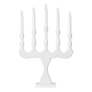 Markslöjd 706278 - Julstake SVANEHOLM 5xE10/3W/230V furu/vit