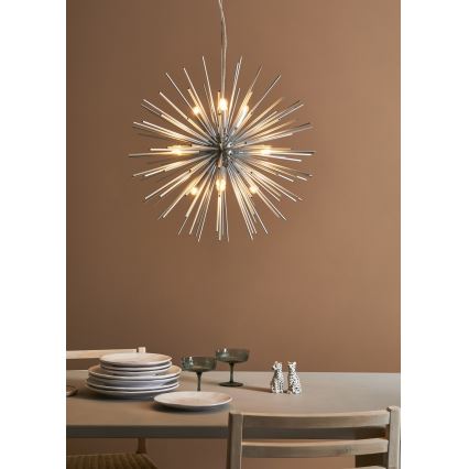 Marstlöjd 108049 - Ljusskrona med upphängningsrem  SOLEIL 9xE14/20W/230V silver