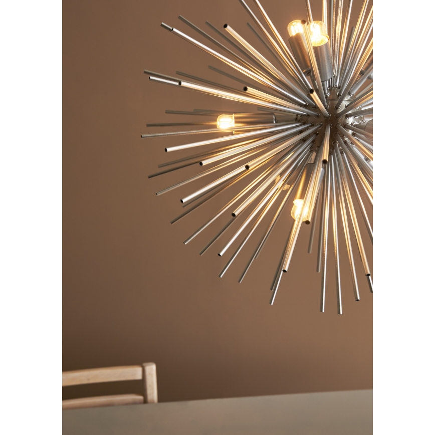 Marstlöjd 108049 - Ljusskrona med upphängningsrem  SOLEIL 9xE14/20W/230V silver