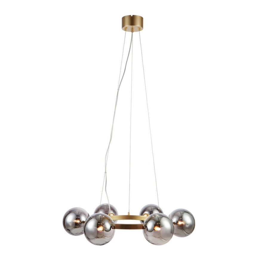 Marstlöjd 108050 - Ljusskrona med upphängningsrem  CIRCLE 6xG9/20W/230V gyllene 