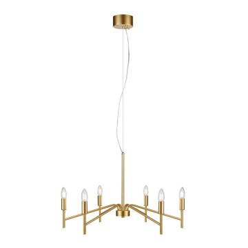 Marstlöjd 108210 - Ljusskrona med upphängningsrem  MONARCH 6xE14/18W/230V gyllene 