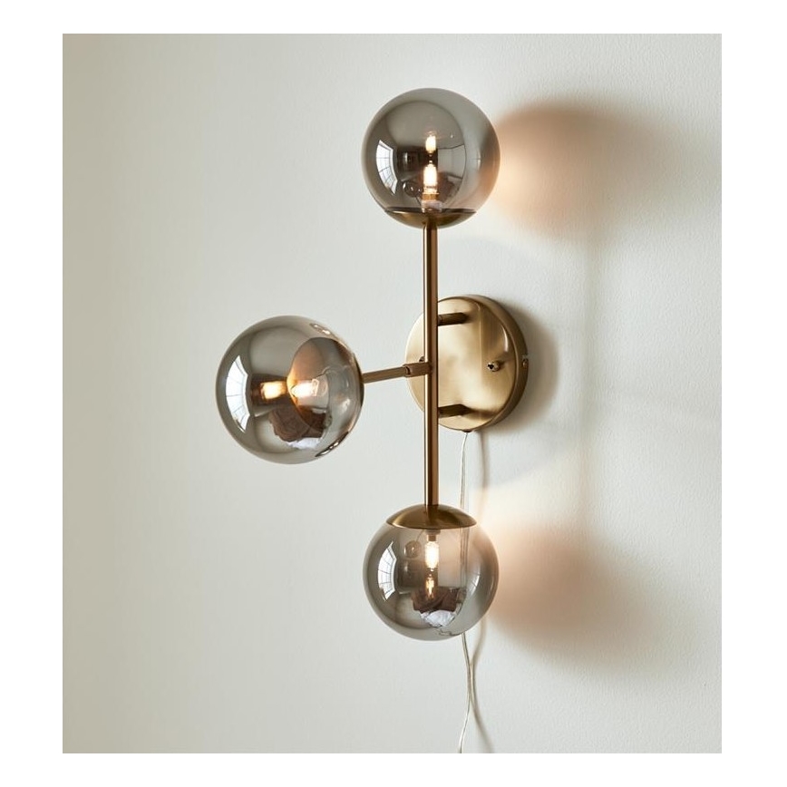Marstlöjd 108253 - Vägglampa  TRINITY 3xG9/20W/230V gyllene /grå