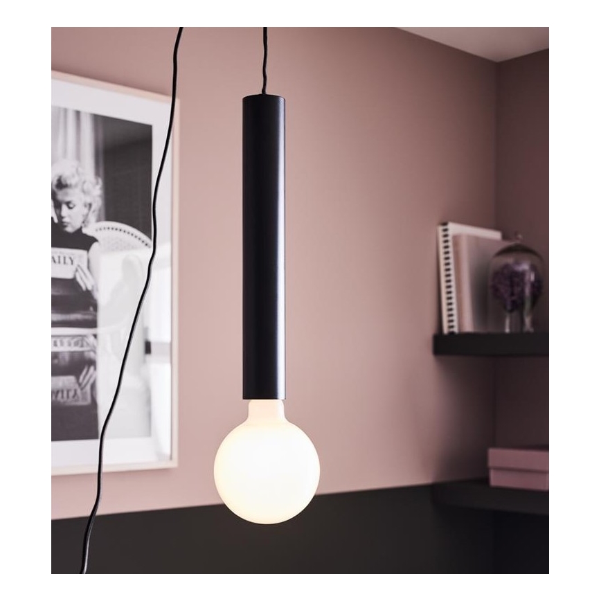 Marstlöjd 108260 - Ljusskrona med upphängningsrem  SENCILLO 1xE27/40W/230V svart 