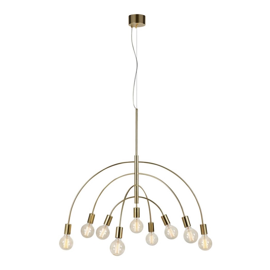 Marstlöjd 108289 - Ljusskrona med upphängningsrem  LAVELLO 9xE27/40W/230V gyllene