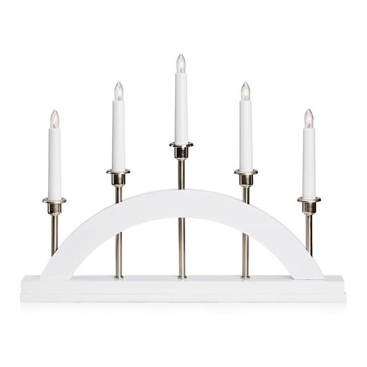 Marstlöjd 705832 - Jul ljusstake  BRIDGE 5xE10/3W/230V vit