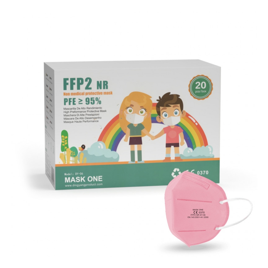 Mask One Barn Respirator FFP2 NR – CE 0370 rosa 1st