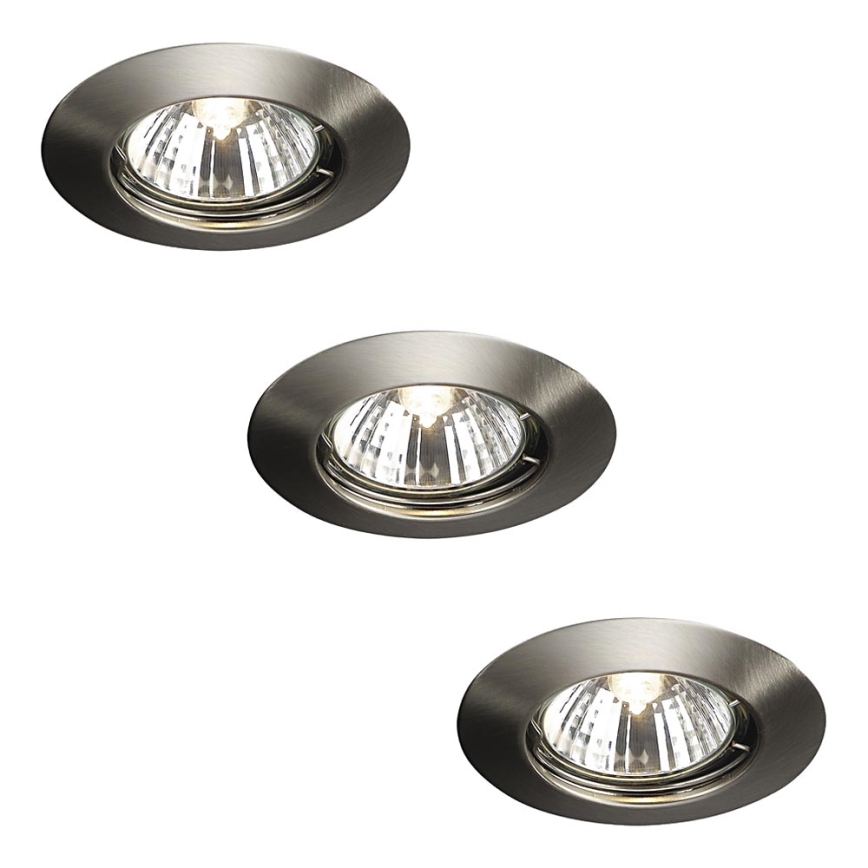 Massive 59393/17/10 - KIT 3x Badrum infälld lampa ALPHA 1xGU10/50W/230V IP23