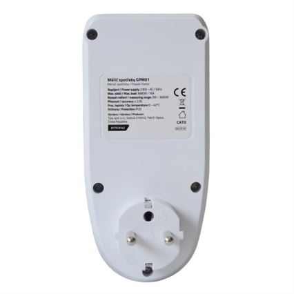 Mätare för elförbrukning 3680W/230V