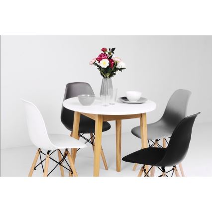 Matbord FRISK 75x80 cm vit/ek