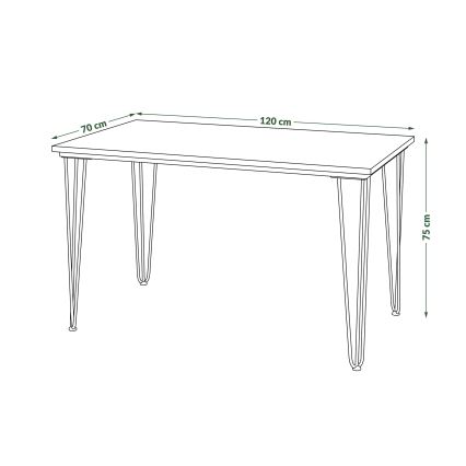 Matbord HALIJA med ekdekor