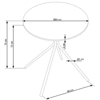 Matbord HOMORA svart