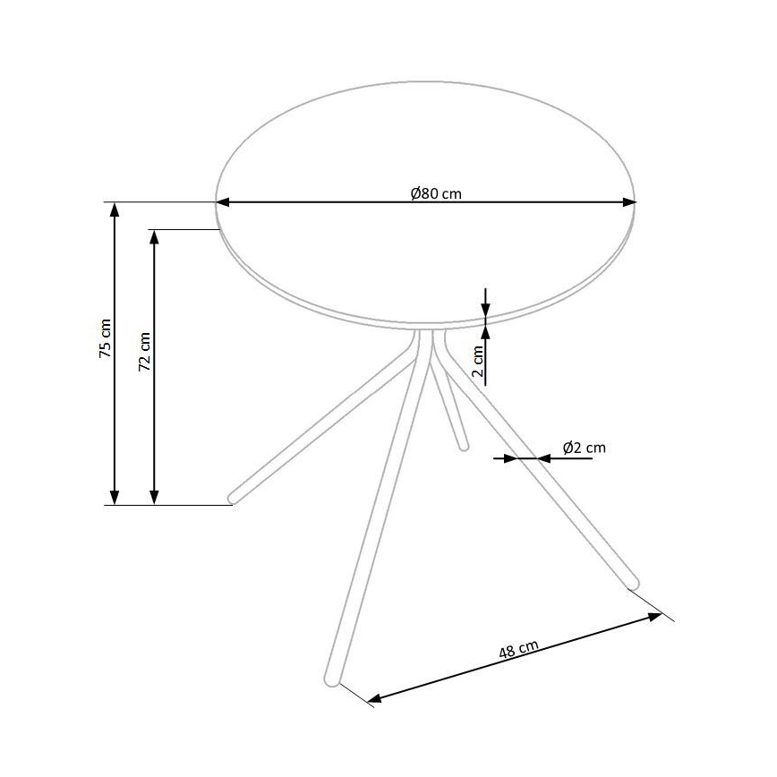 Matbord HOMORA svart