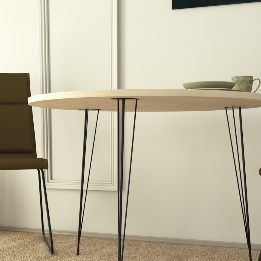 Matbord SANDALF 75x90 cm beige/svart
