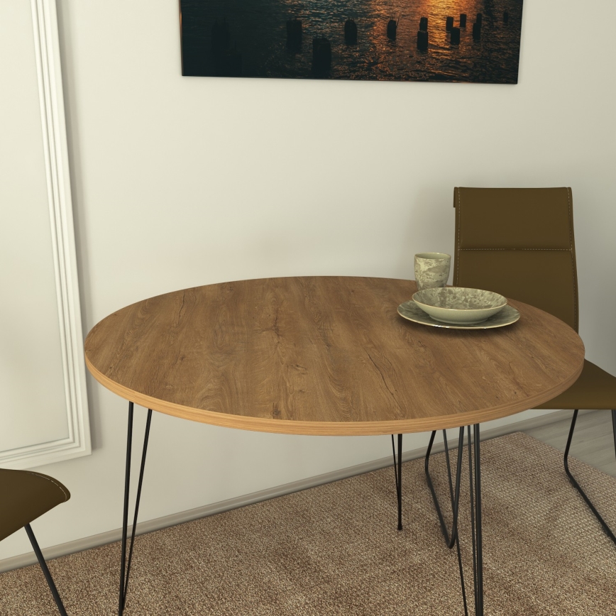 Matbord SANDALF 75x90 cm brunt