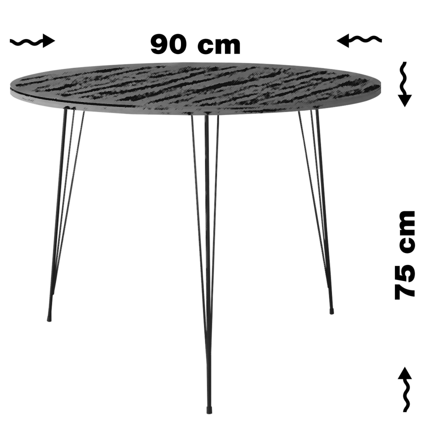 Matbord SANDALF 75x90 cm brunt