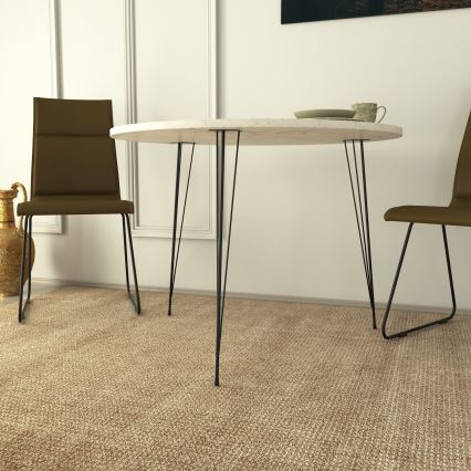 Matbord SANDALF 75x90 cm vit/svart