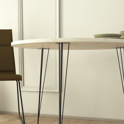 Matbord SANDALF 75x90 cm vit/svart