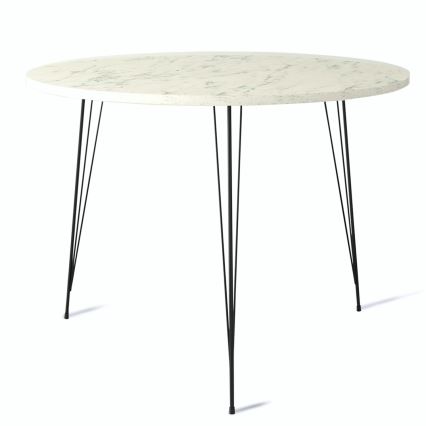 Matbord SANDALF 75x90 cm vit/svart