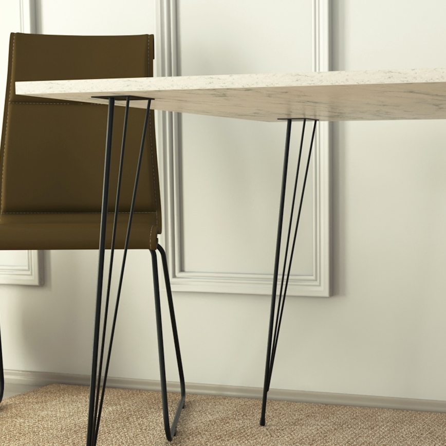 Matbord SANDALF 75x90 cm vit/svart
