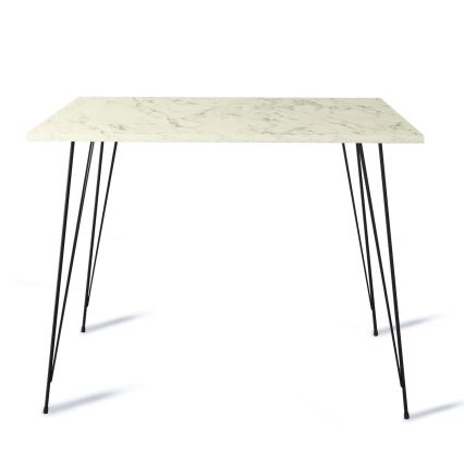 Matbord SANDALF 75x90 cm vit/svart