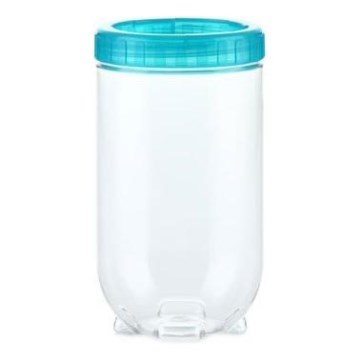Matburk INTERLOCK 0,5 l turkos/genomskinlig