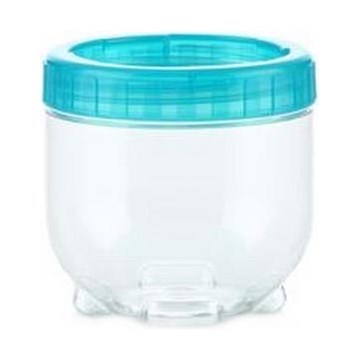 Matburk INTERLOCK 0,5 l turkos/genomskinlig