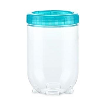 Matburk INTERLOCK 0,7 l turkos/genomskinlig
