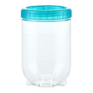 Matburk INTERLOCK 0,7 l turkos/genomskinlig