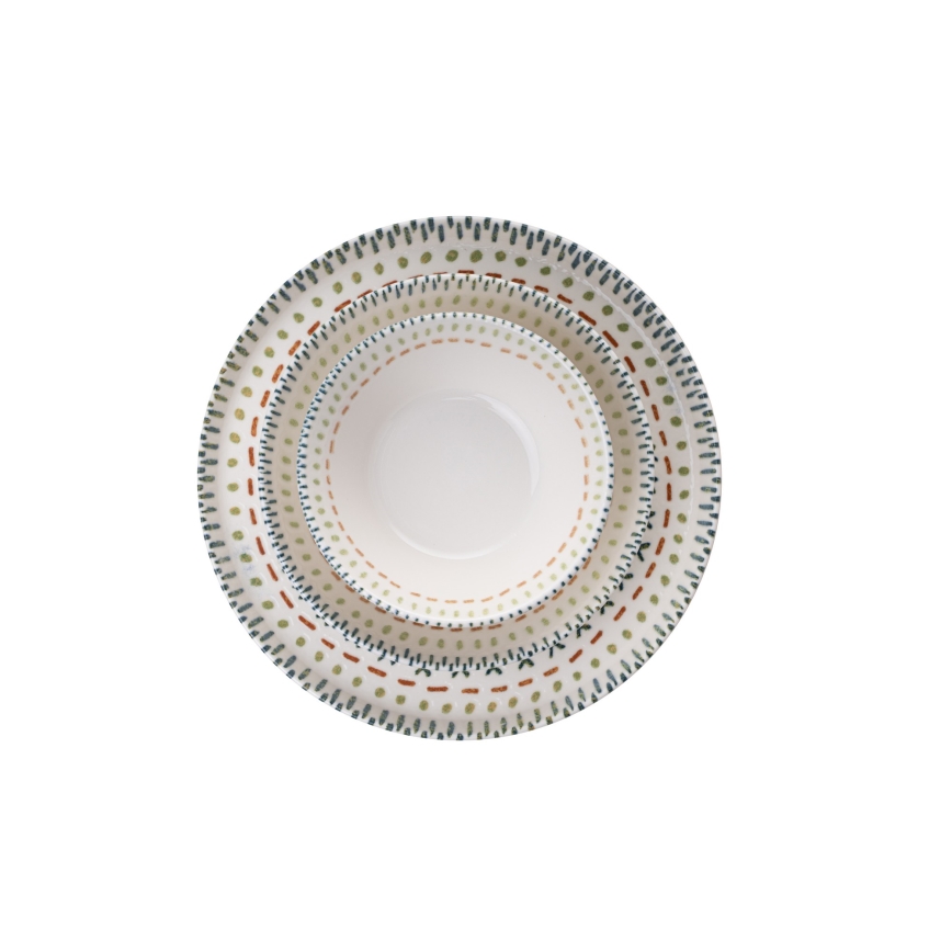 Matservis 12 delar flerfärgad/porslin