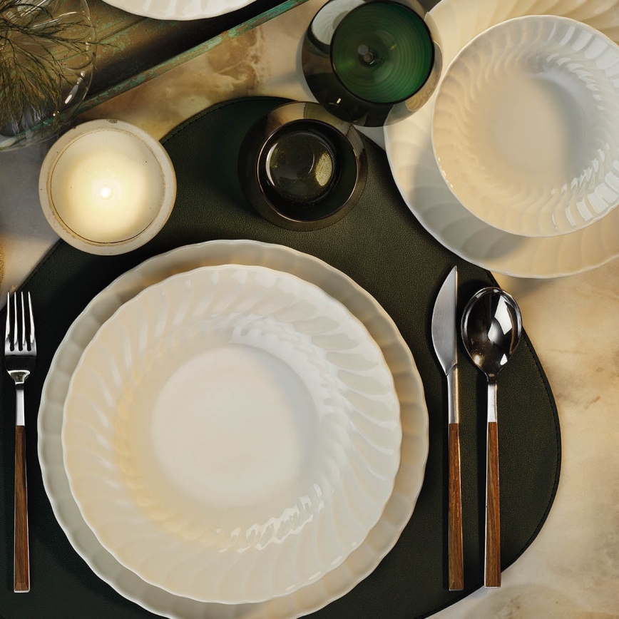 Matservis 24 delar vit/porslin