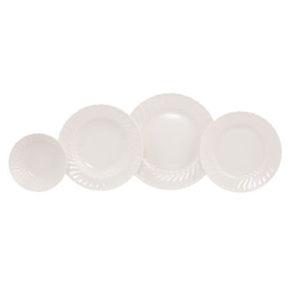 Matservis 24 delar vit/porslin