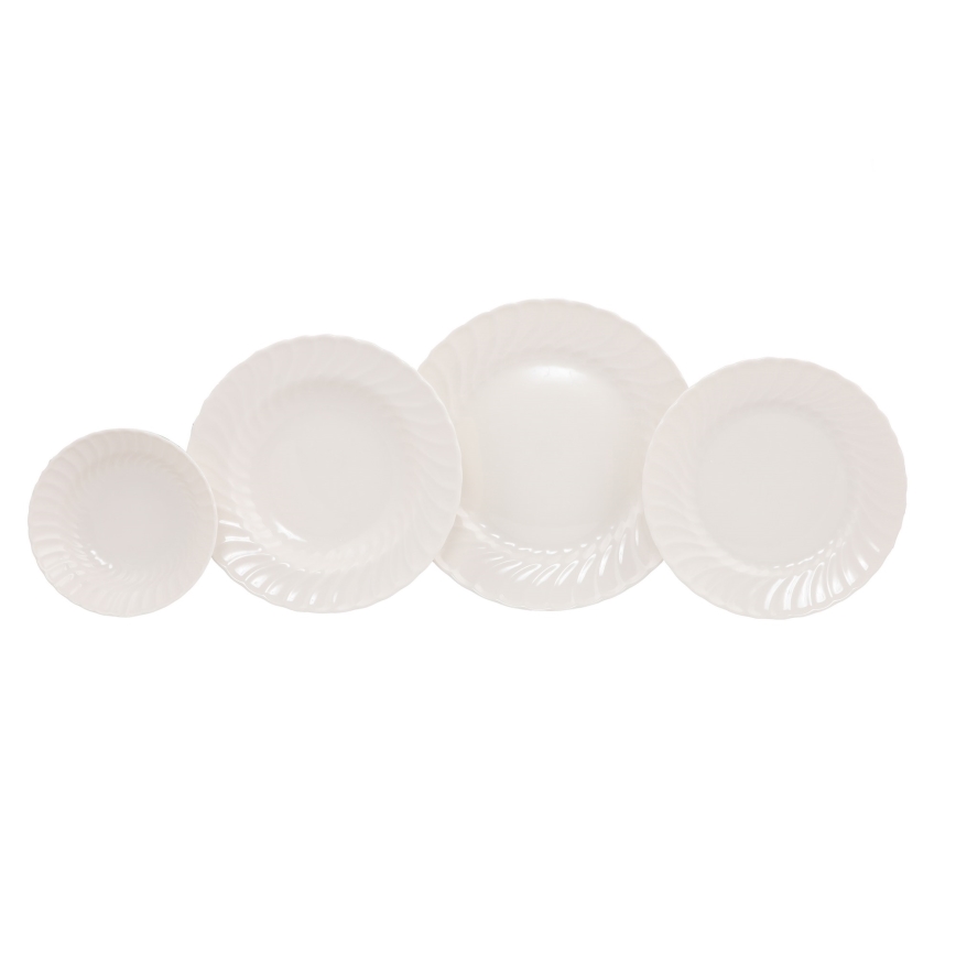 Matservis 24 delar vit/porslin