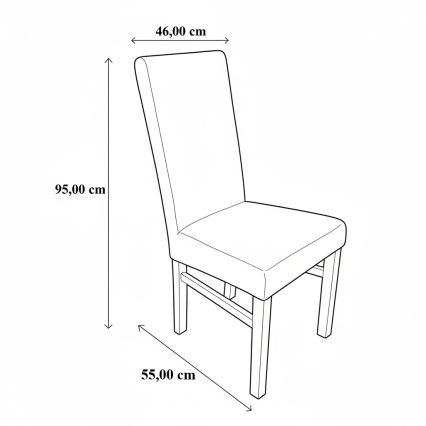Matstol ALISON grå/vit