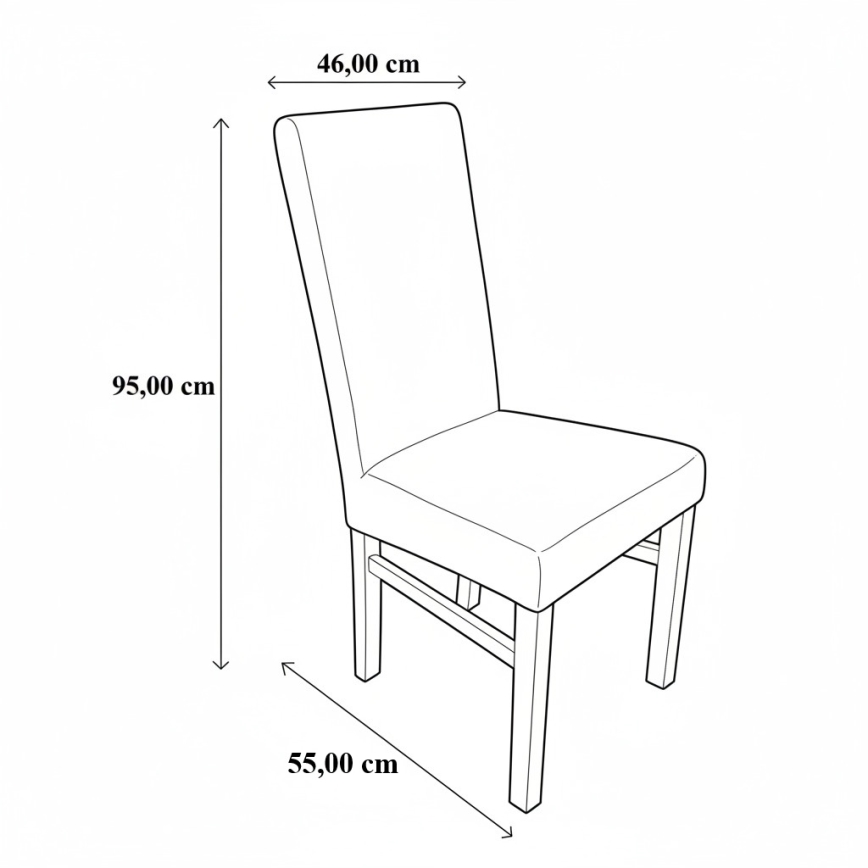 Matstol ALISON svart/ek